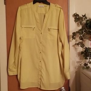Calvin Klein Yellow Tunic sz 2x